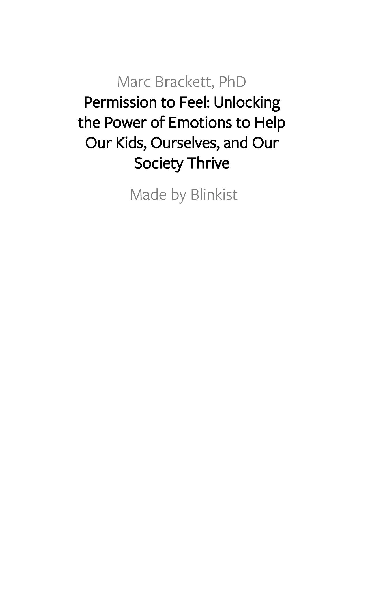 Permission to Feel by Blinkist