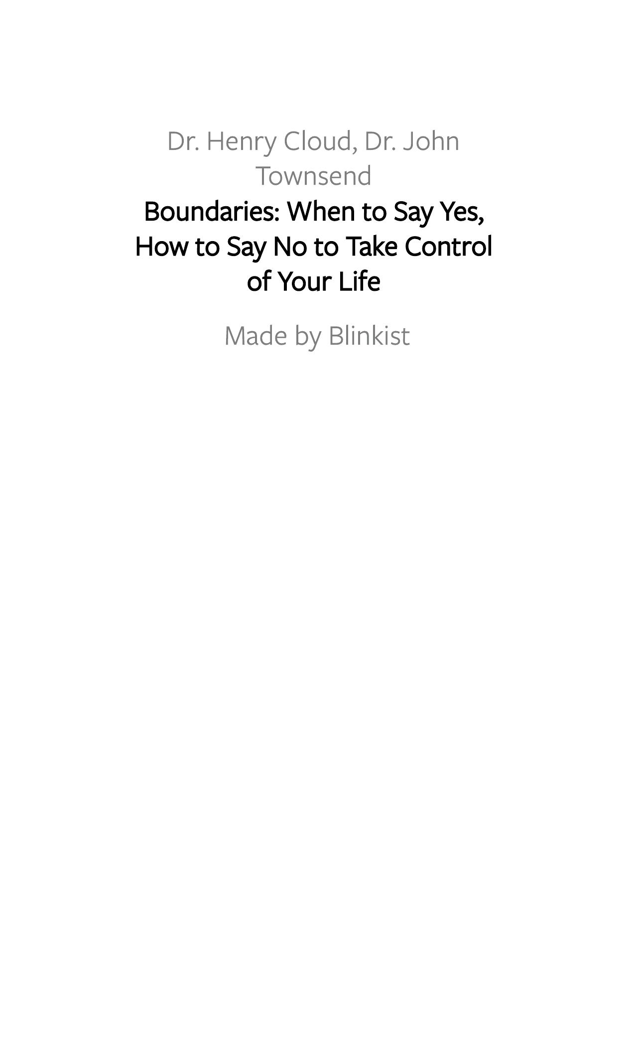 Boundaries by Blinkist