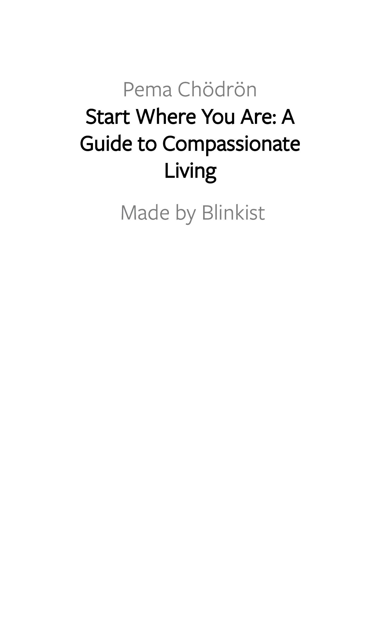 Start Where You Are by Blinkist