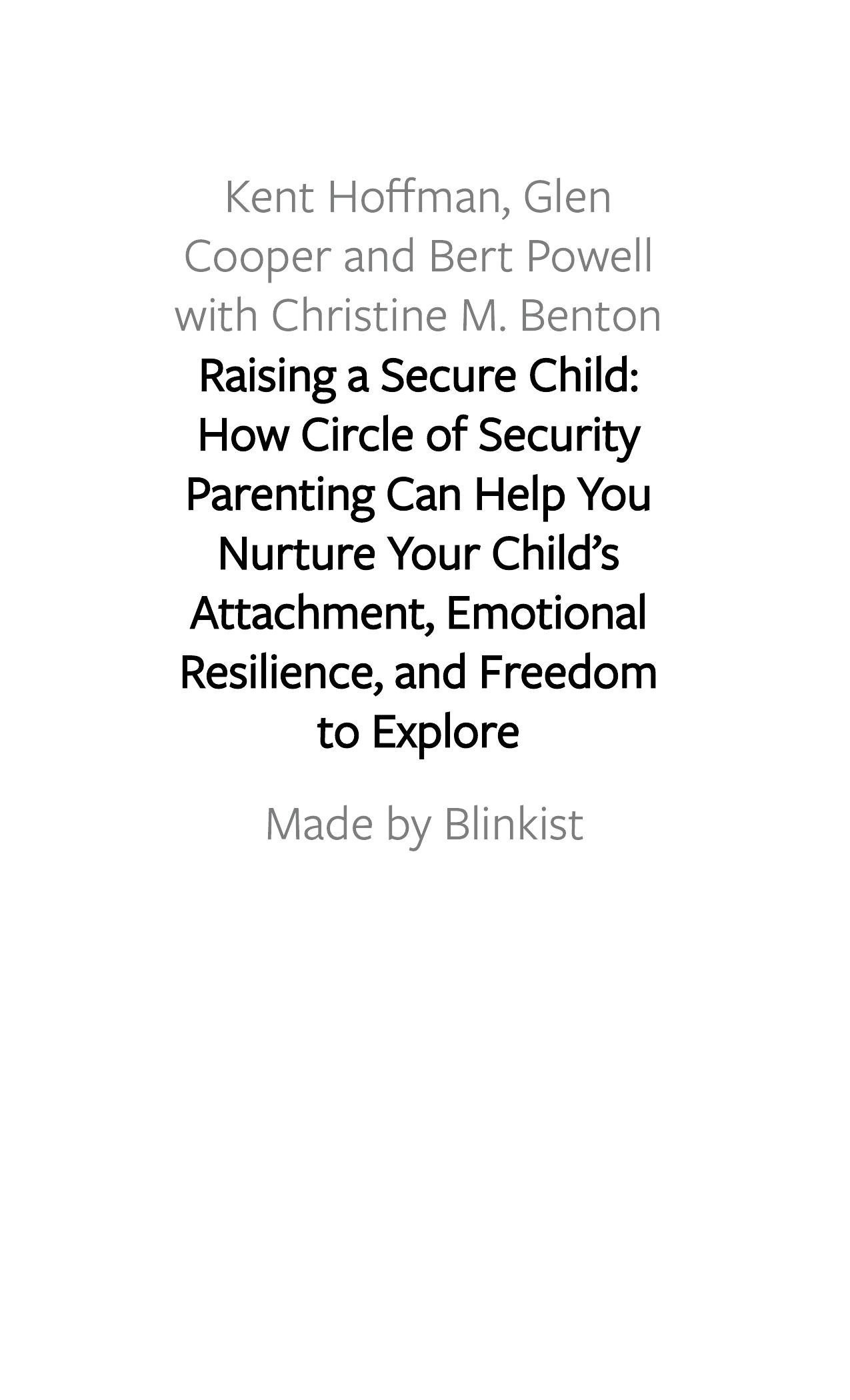 Raising a Secure Child by Blinkist