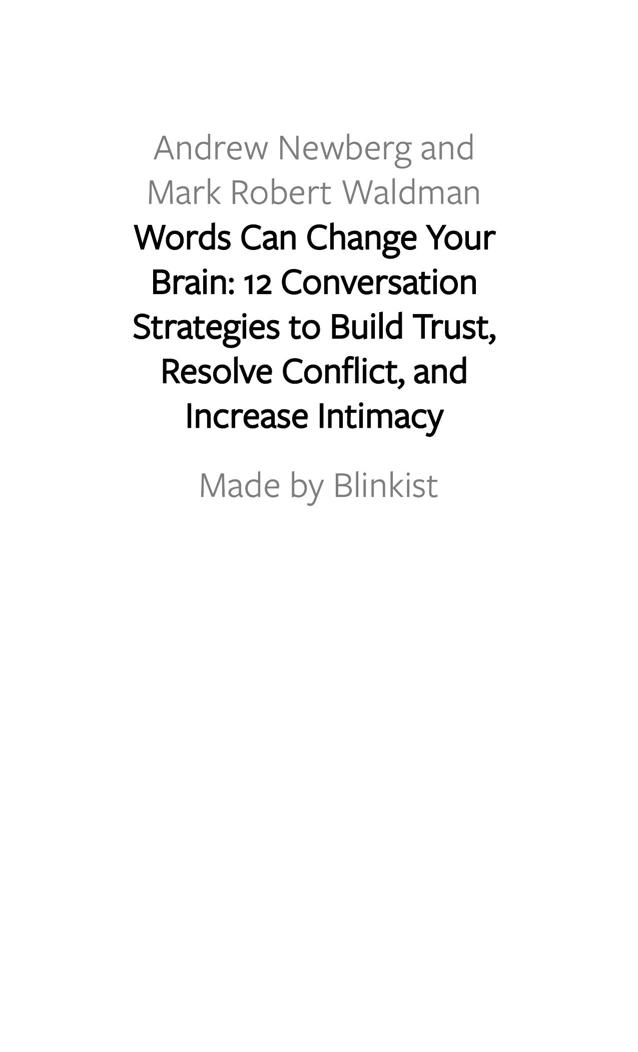 Words Can Change Your Brain by Blinkist