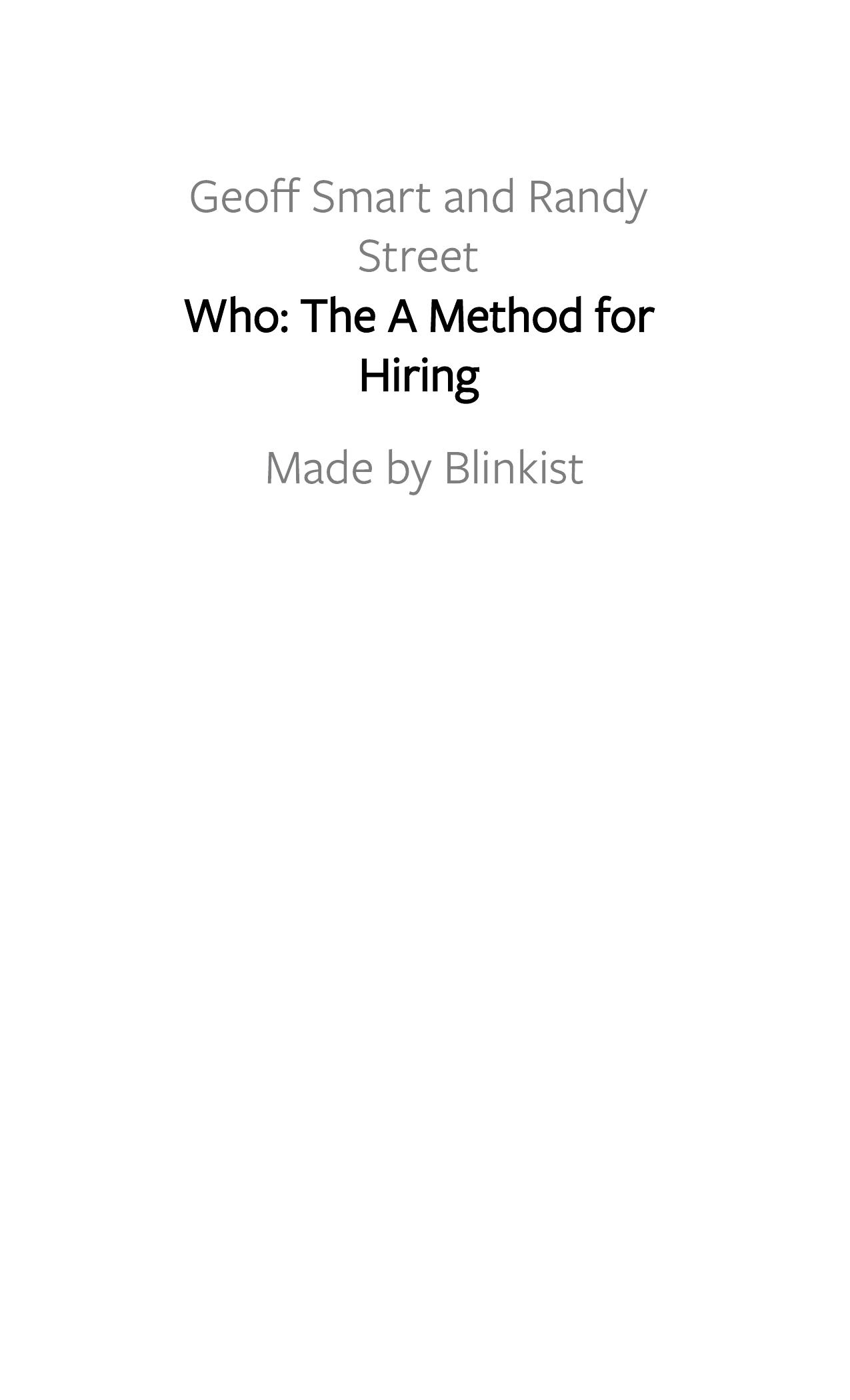 Who by Blinkist