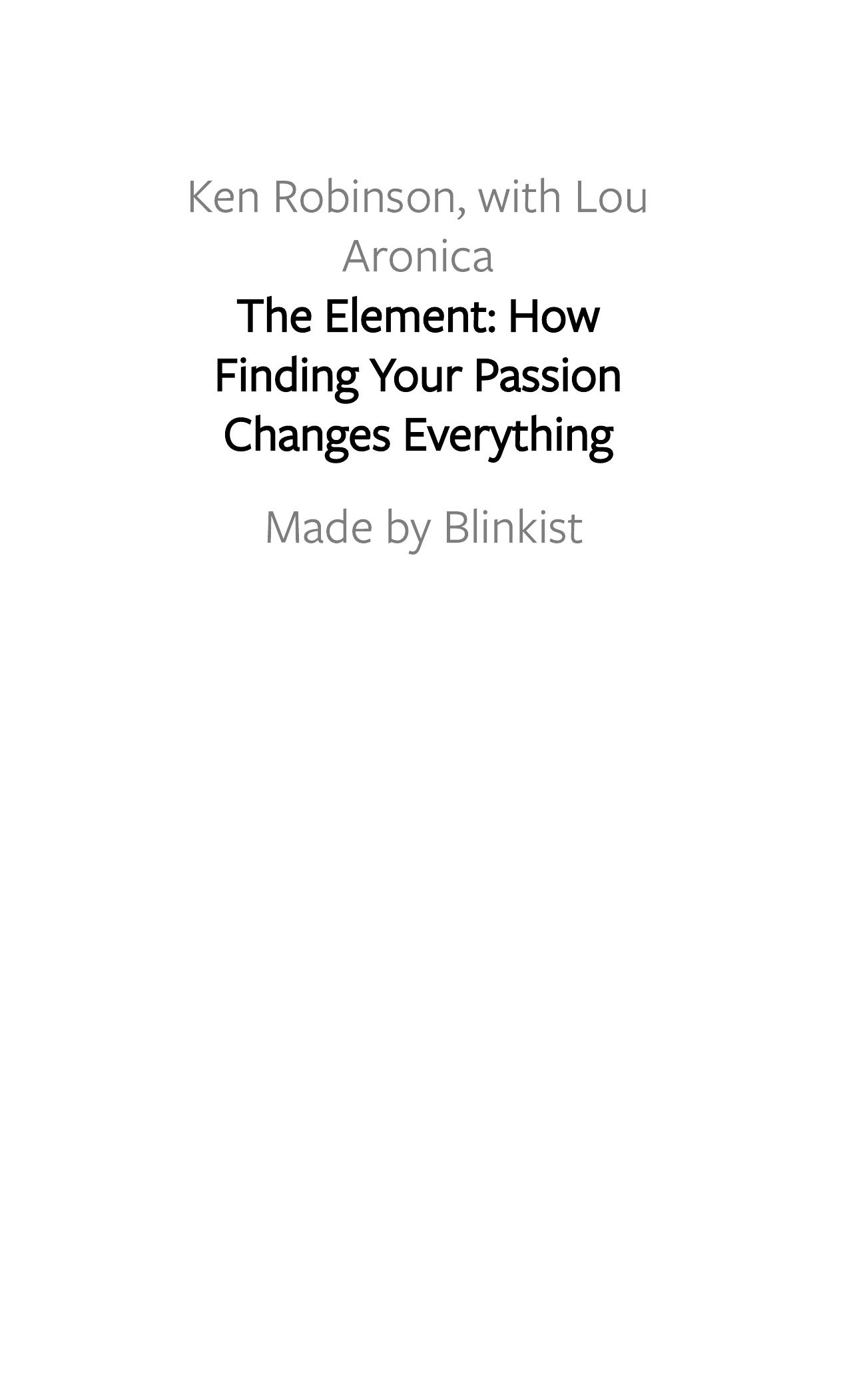 The Element by Blinkist