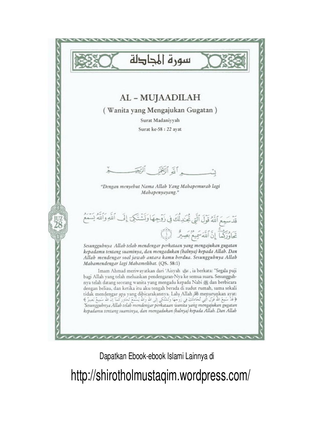 tafsir-ibnu-katsir-surat-al-mujadilah