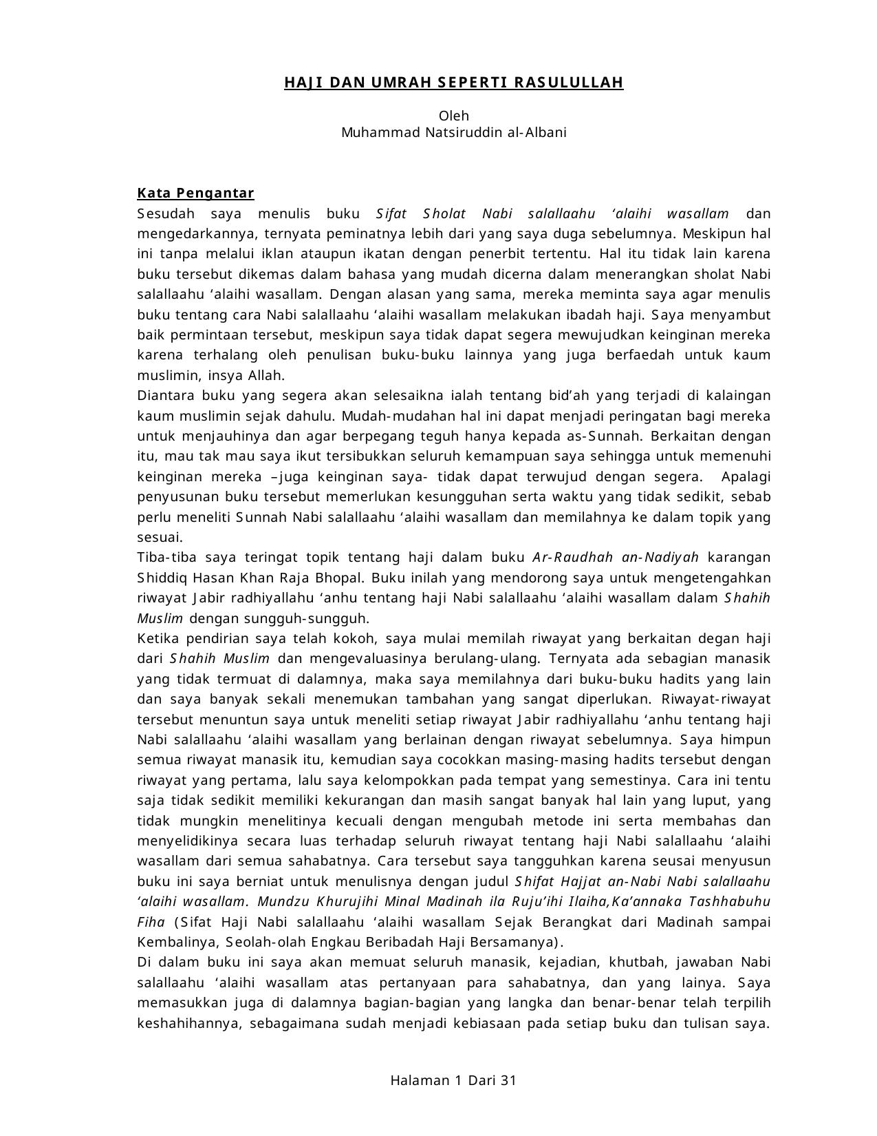 Microsoft Word - Haji & Umrah Seperti Rasulullah.doc