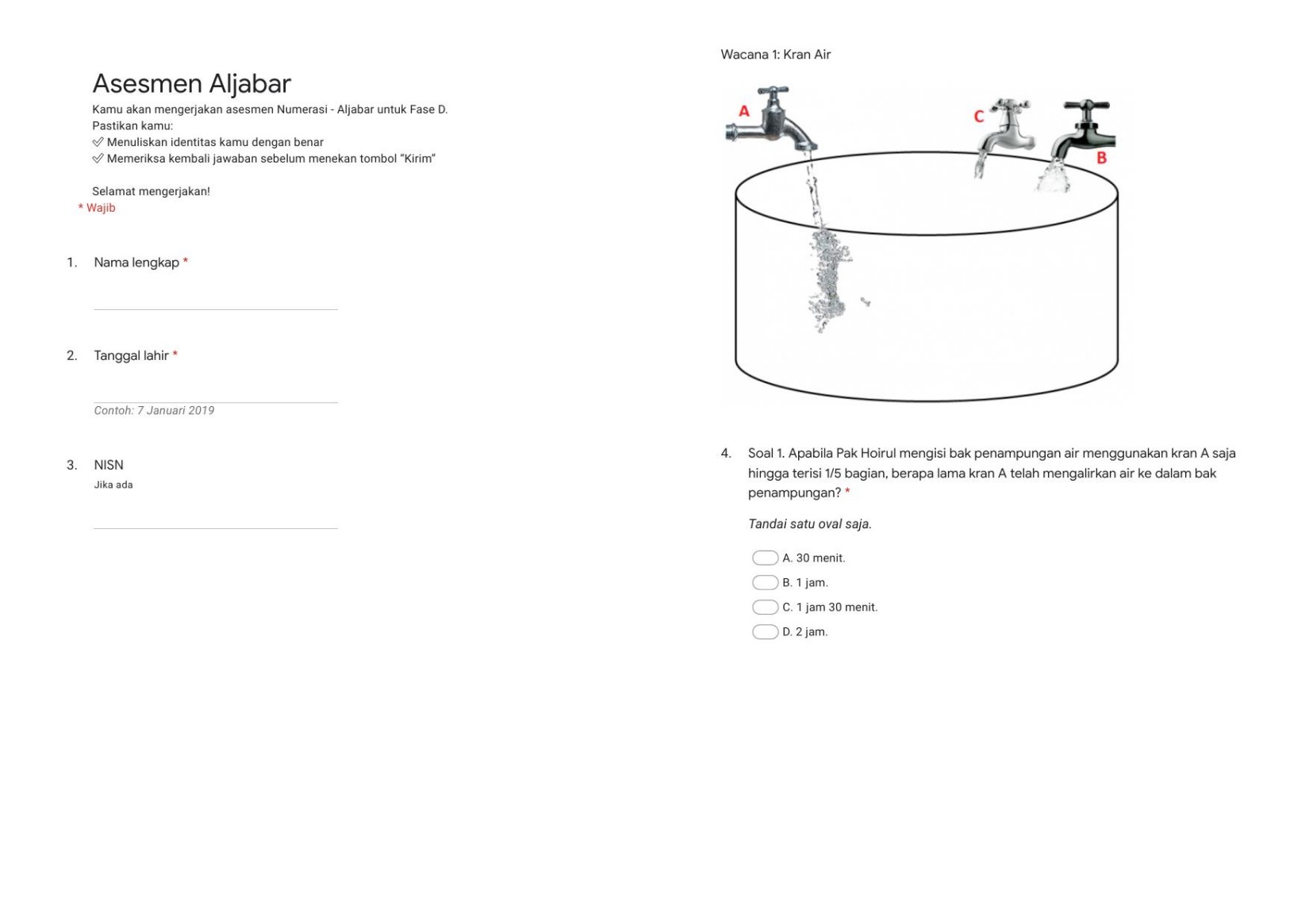 Numerasi-Fase D (Kelas 7-8SMP)-Aljabar-SOAL