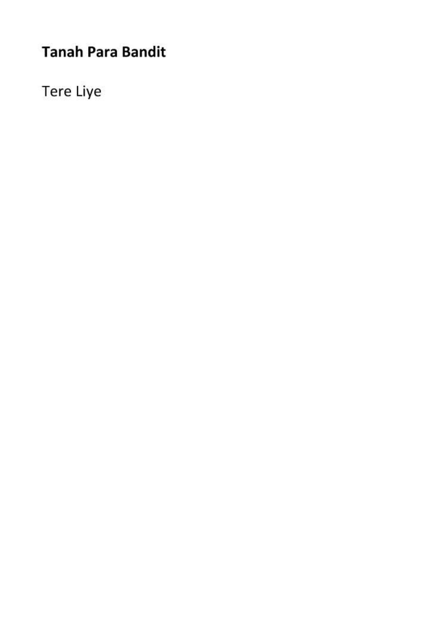 Salinan 2359 Tanah Para Bandit (Tere Liye)