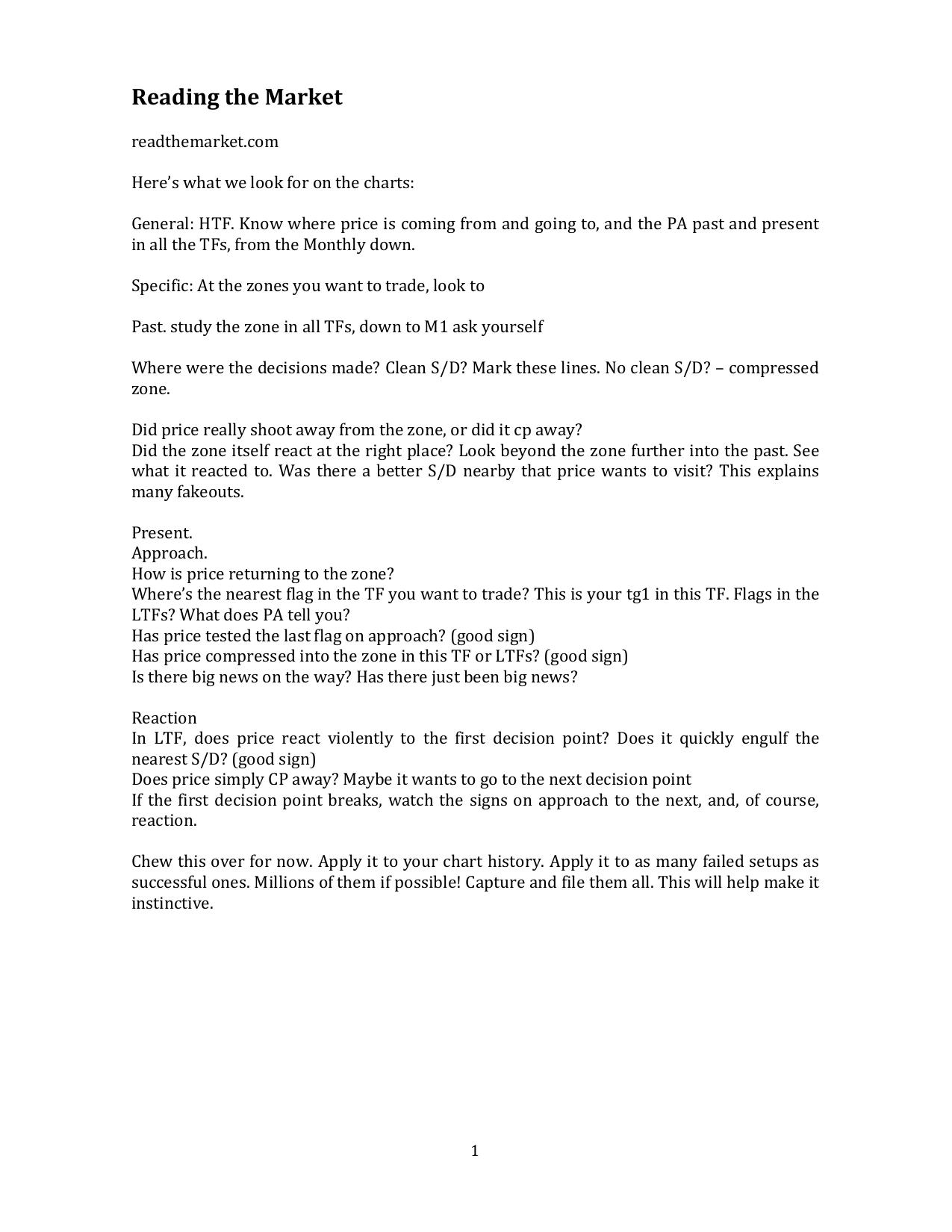 Microsoft Word - Reading the Market - Supply & Demand