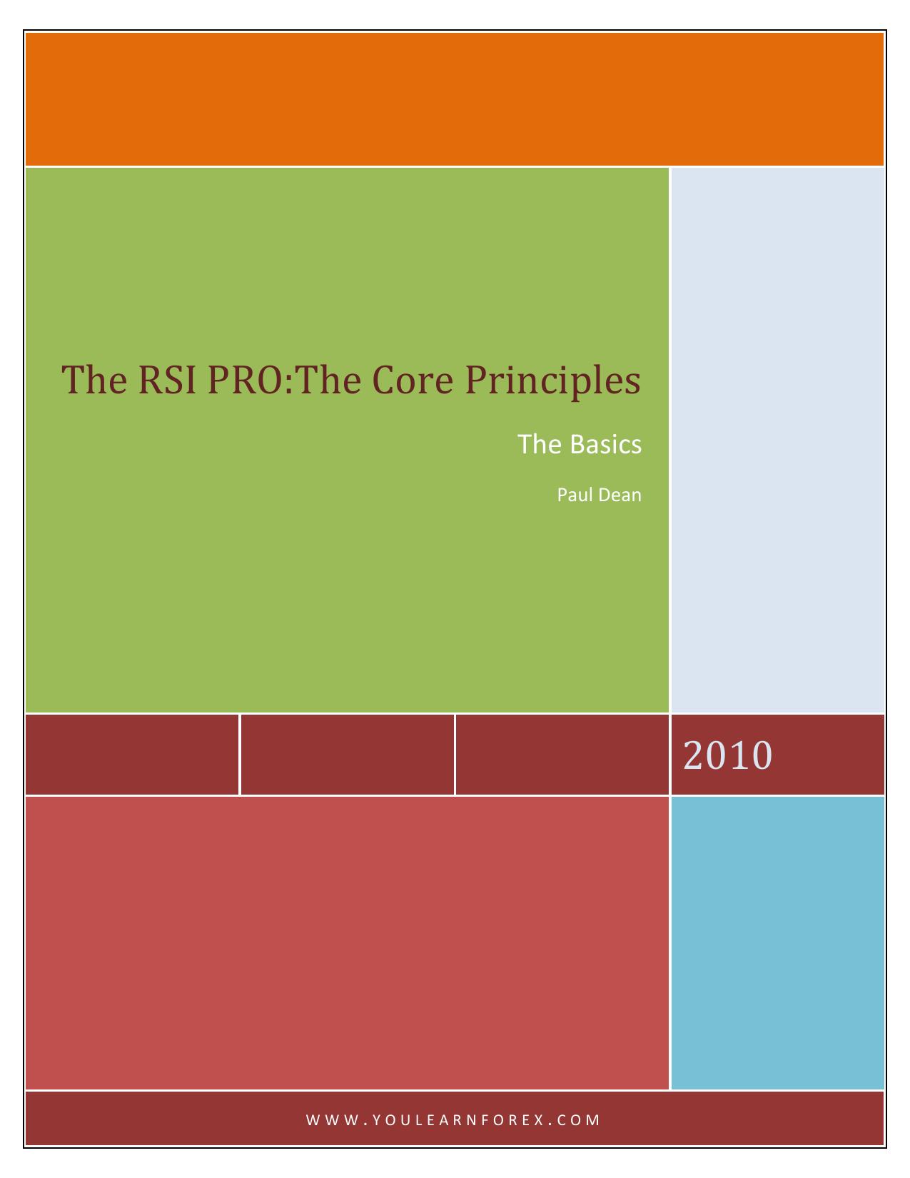 The RSI PRO:The Core Principles