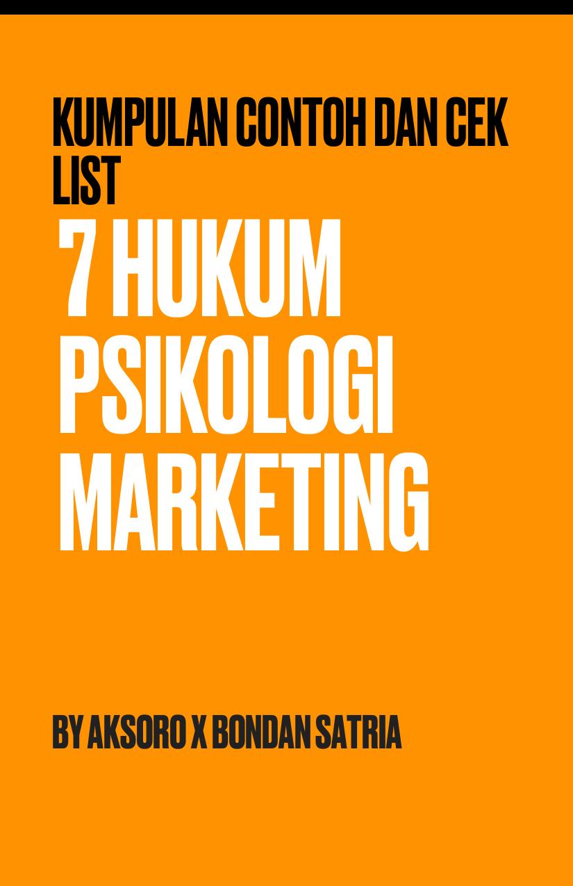 7 Hukum Psikologi Marketing