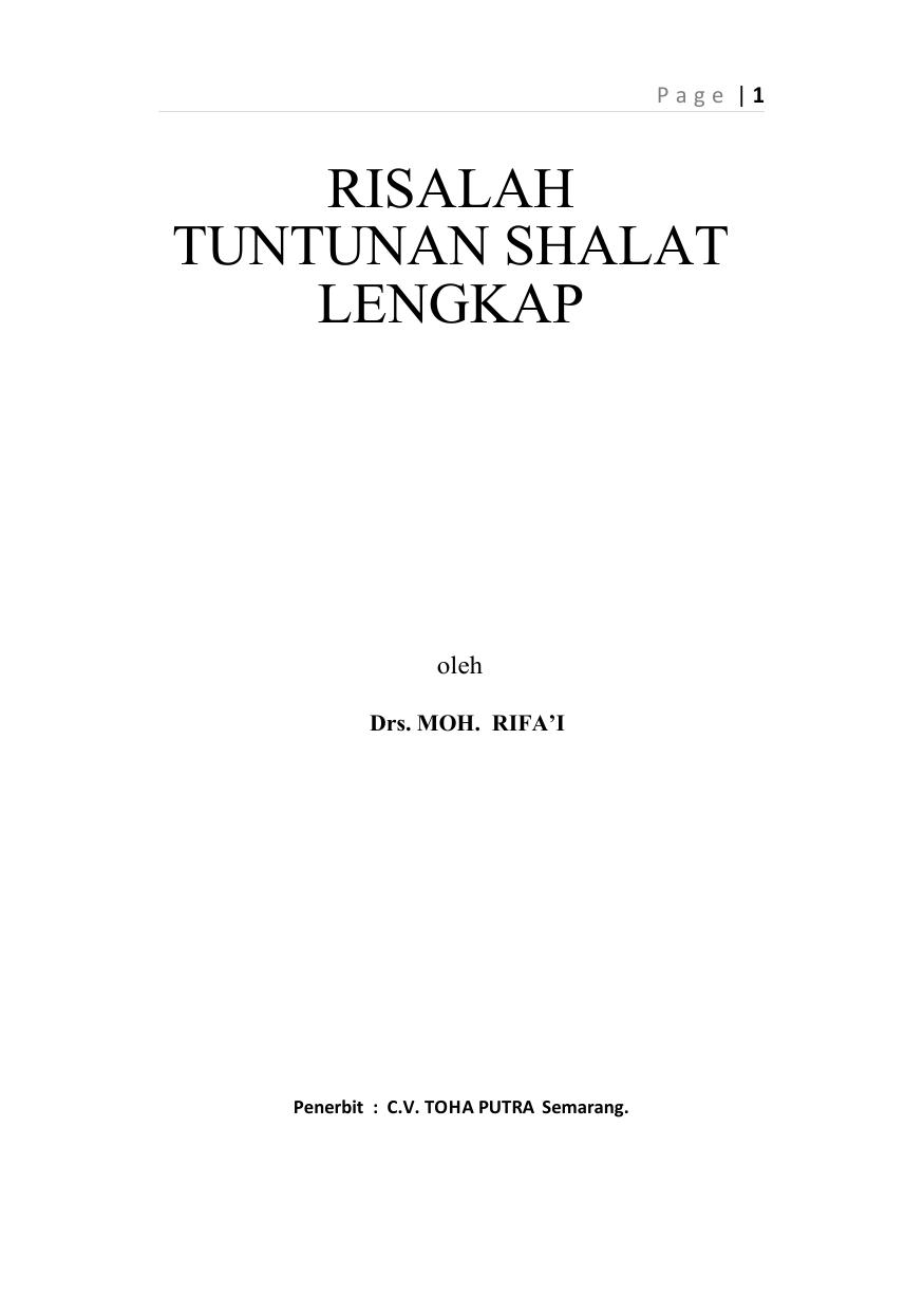 Salinan 269 risalah tuntunan shalat lengkap