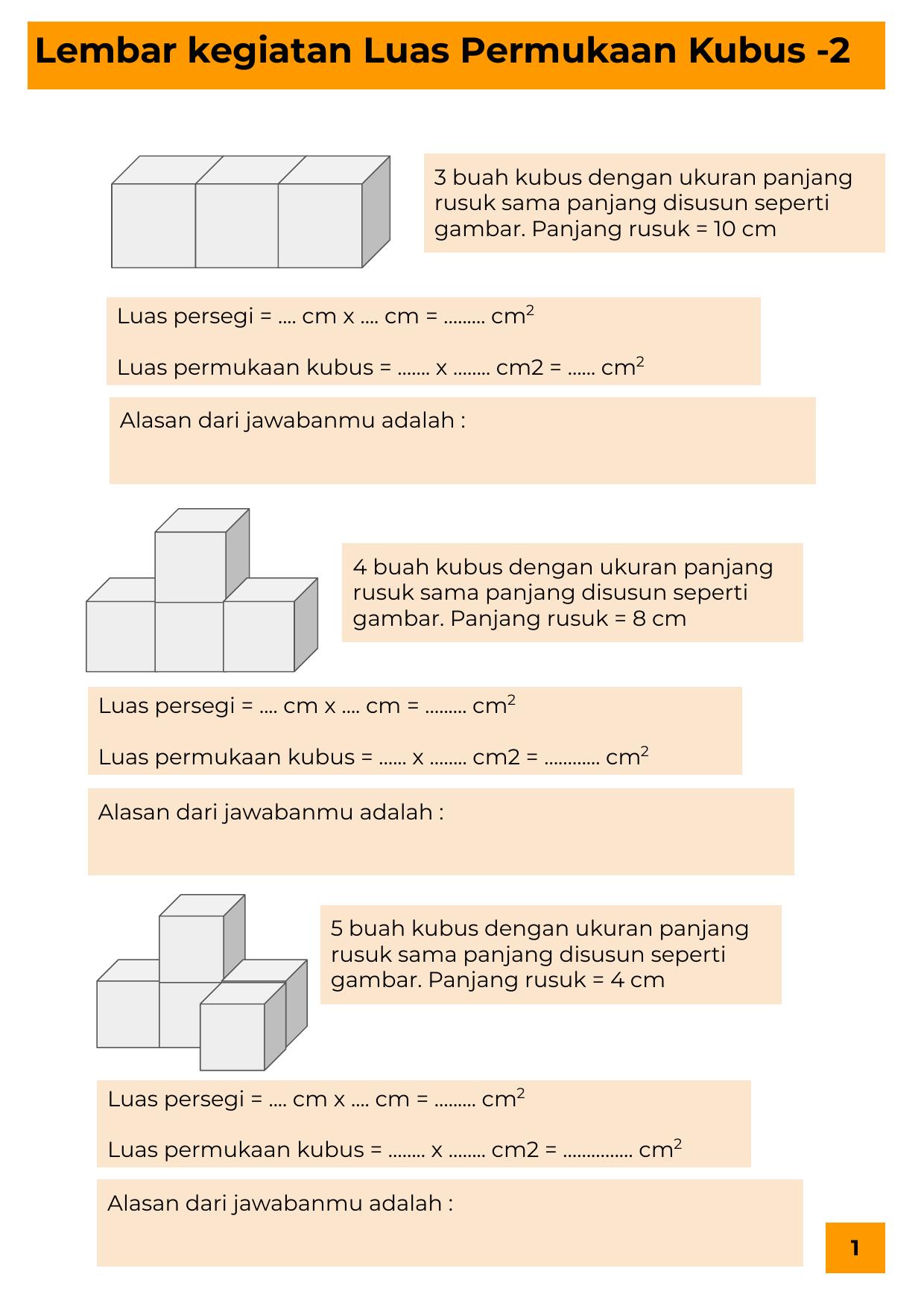 1. Lembar Kegiatan Luas Permukaan Kubus-2 Luas Permukaan Kubus dan Balok