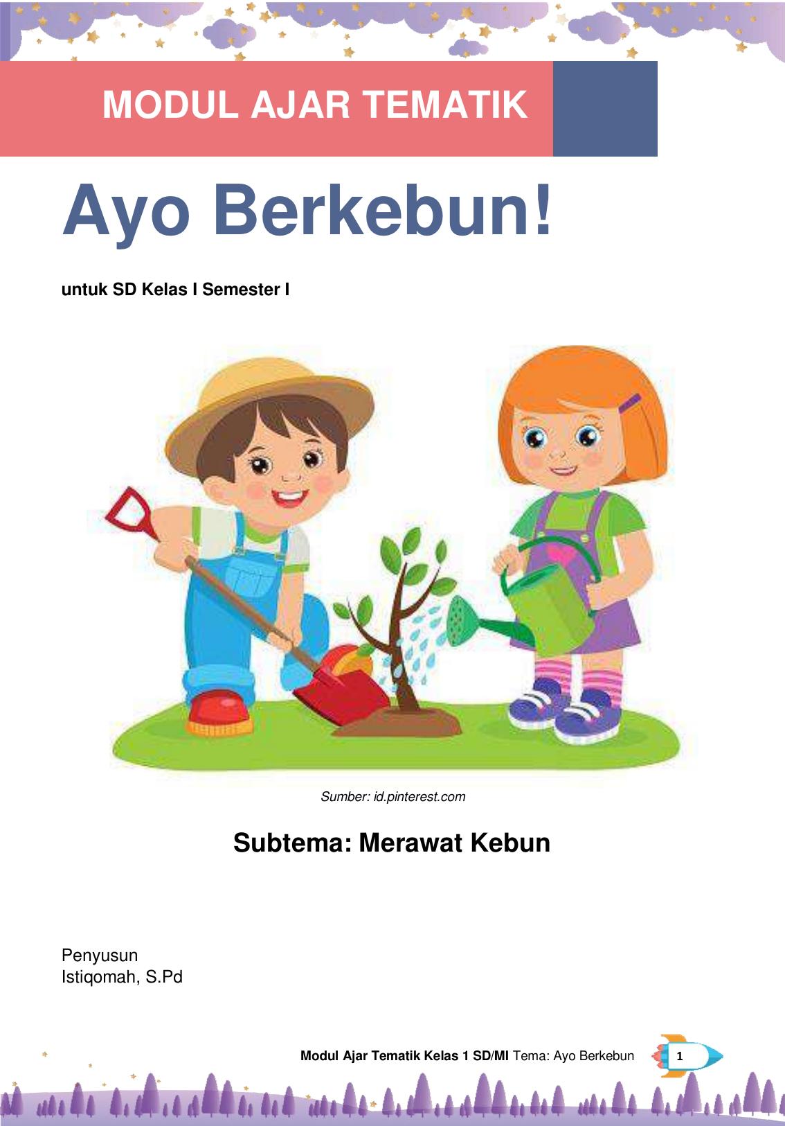 Modul Ajar Tematik - Ayo Berkebun! Subtema Merawat kebun