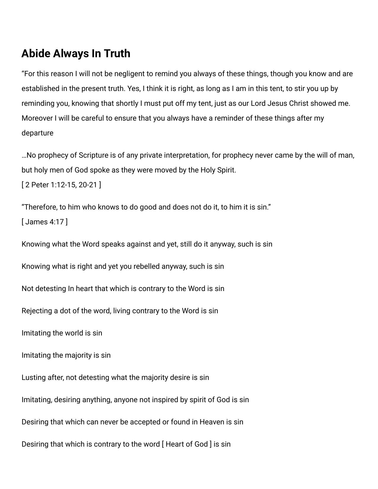 Salinan Abide Always In Truth