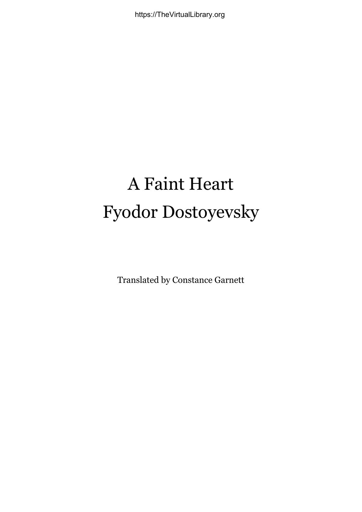 A Faint Heart