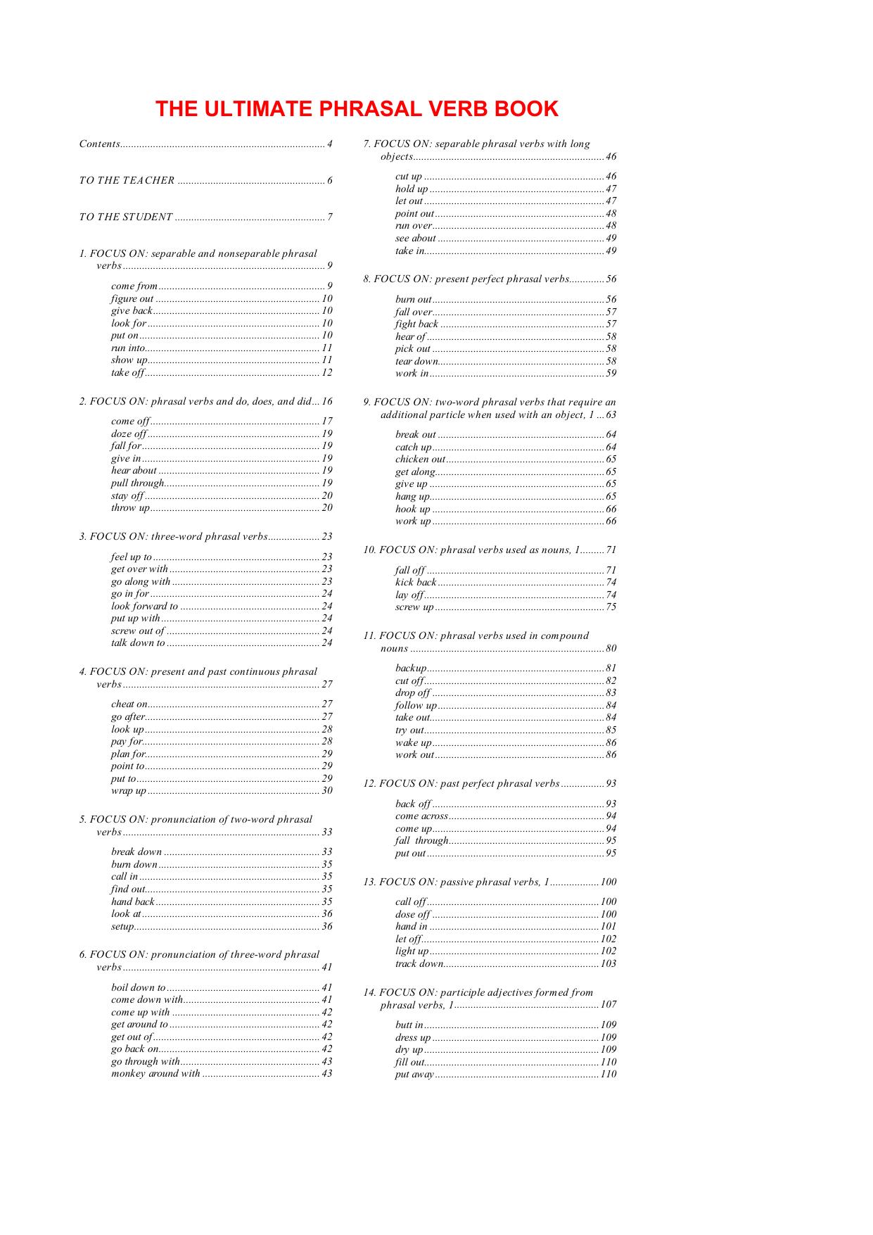 THE ULTIMATE PHRASAL VERB BOOK