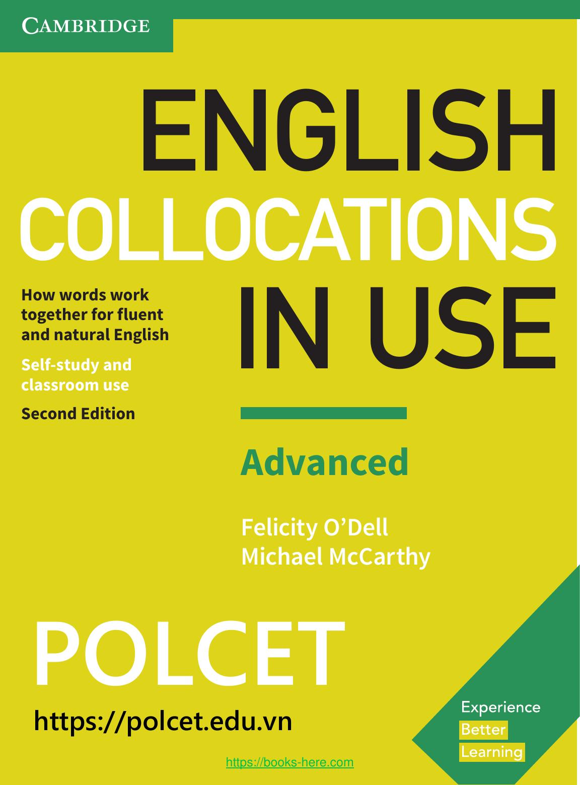 English Collocations in Use Advanced Book with Answers How Words Work Together for Fluent and Natural English 2nd Edition