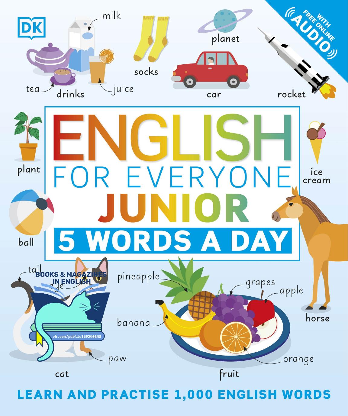 English for Everyone Junior 5 Words a Day: Learn and Practise 1,000 English Words