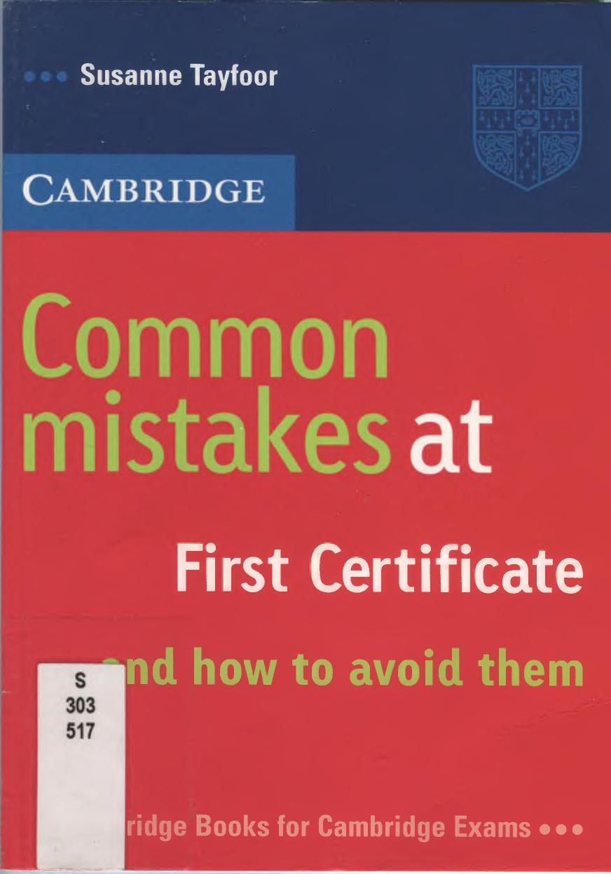 Salinan Common Mistakes at First Certificate