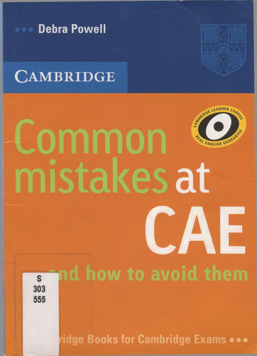 Salinan Common Mistakes at CAE