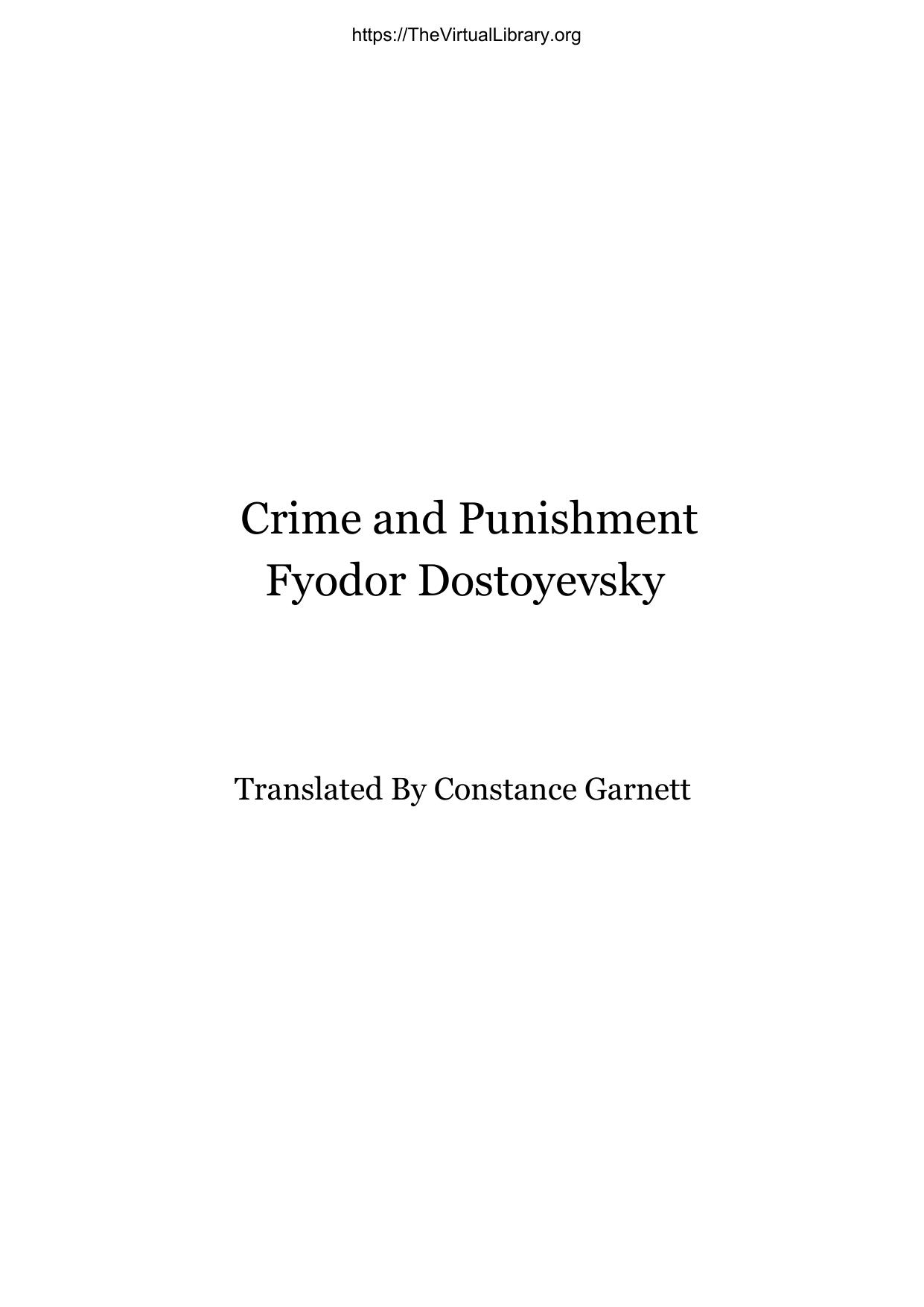 Crime and Punishment