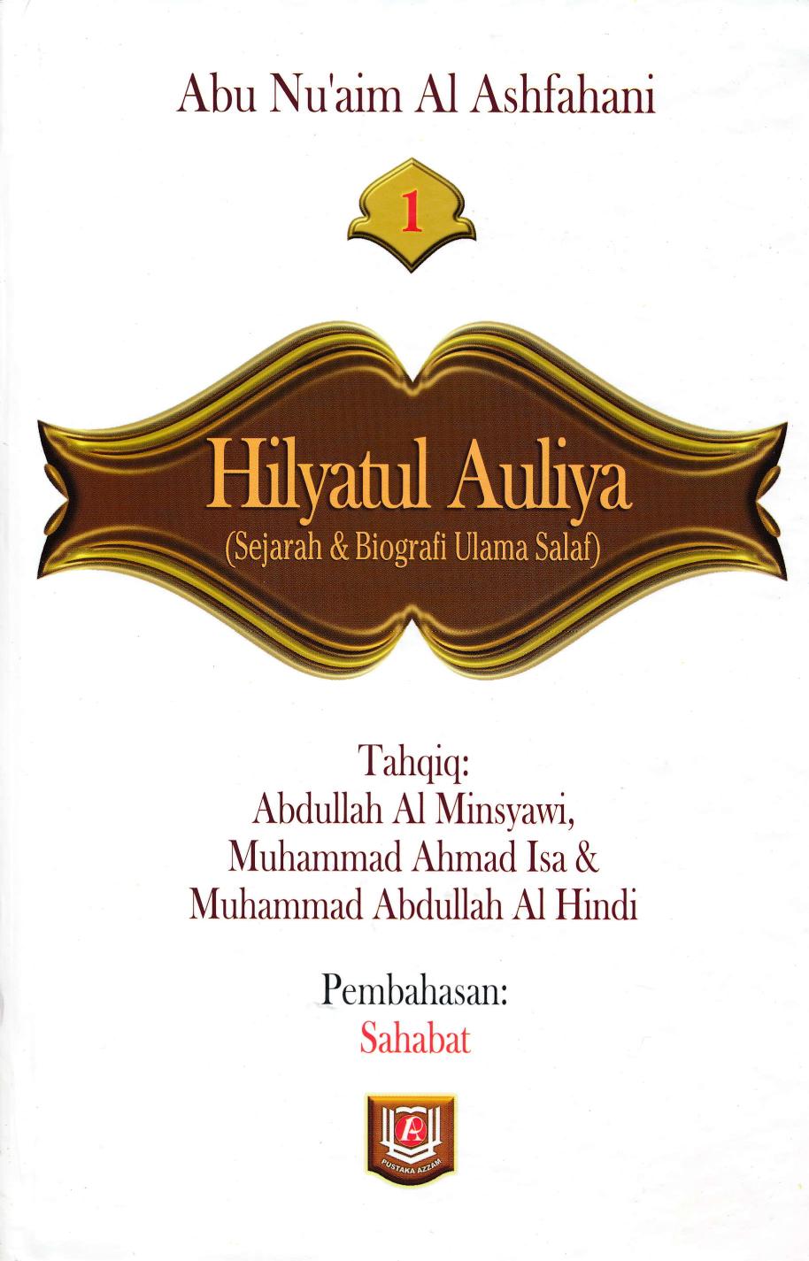 Salinan Hilyatul Aulia Jilid 1