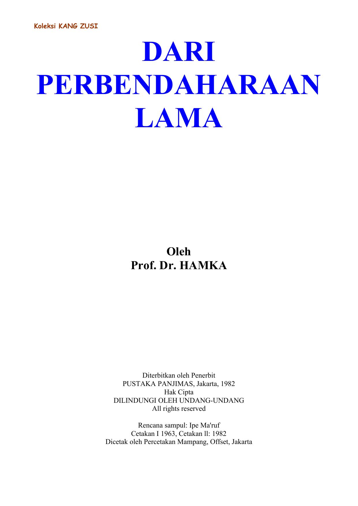 Salinan 980) Dari Perbendaharaan Lama Hamka