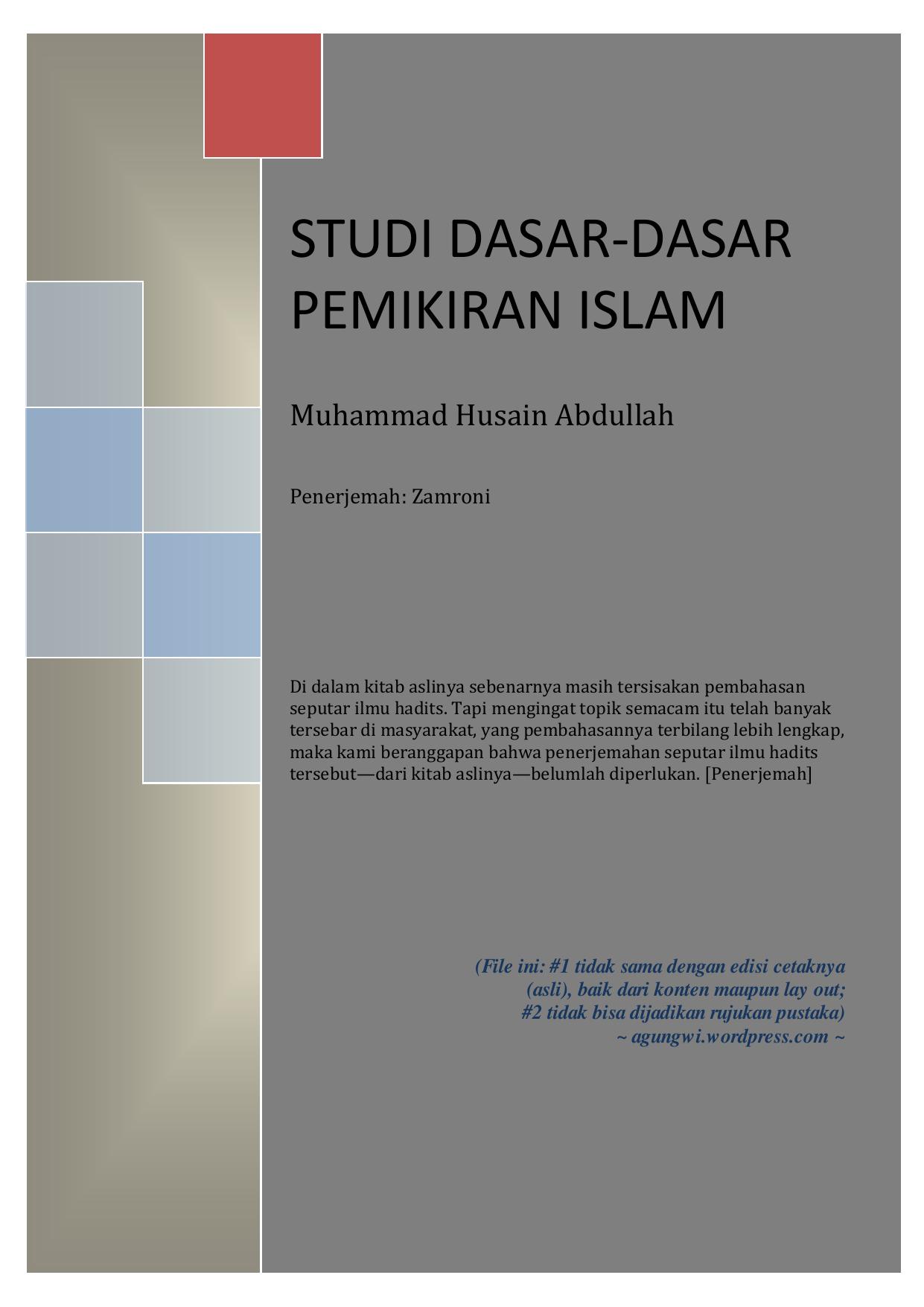 STUDI DASAR-DASAR PEMIKIRAN ISLAM