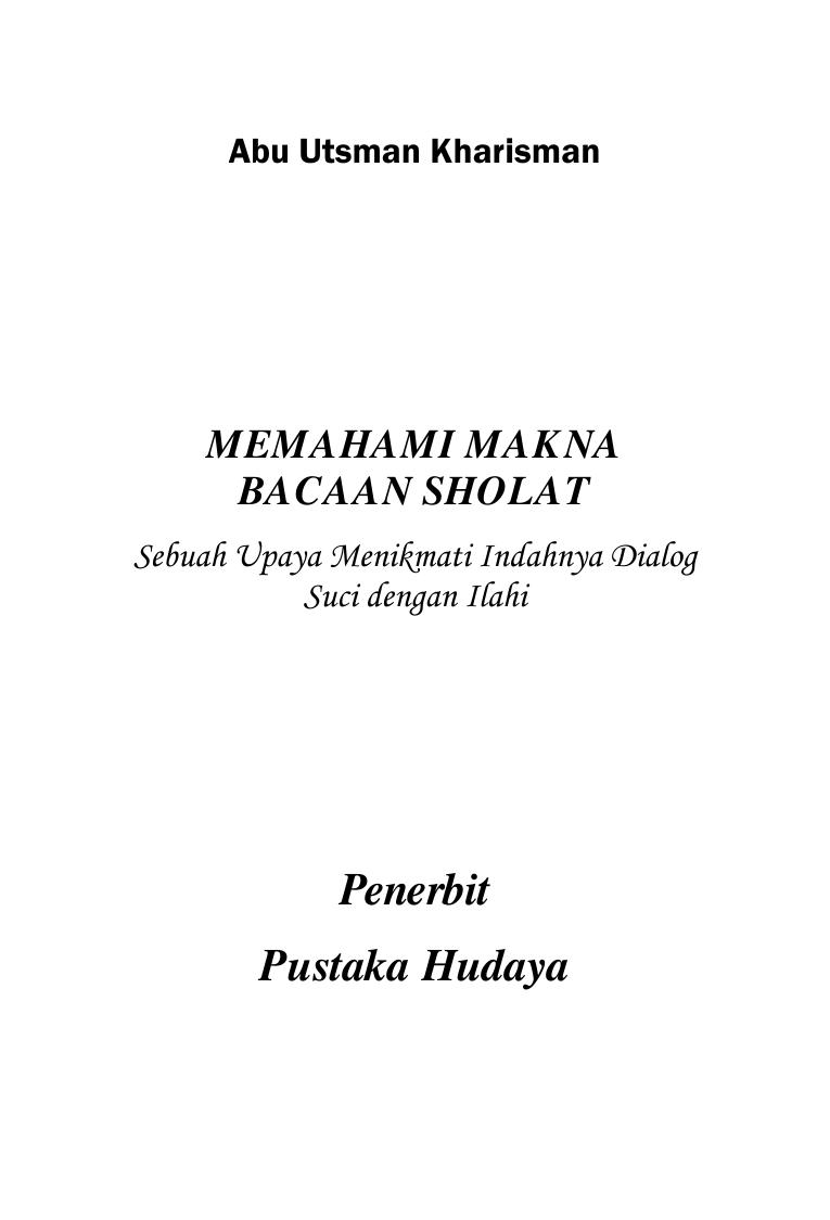 Salinan 822) Memahami Makna Bacaan Sholat