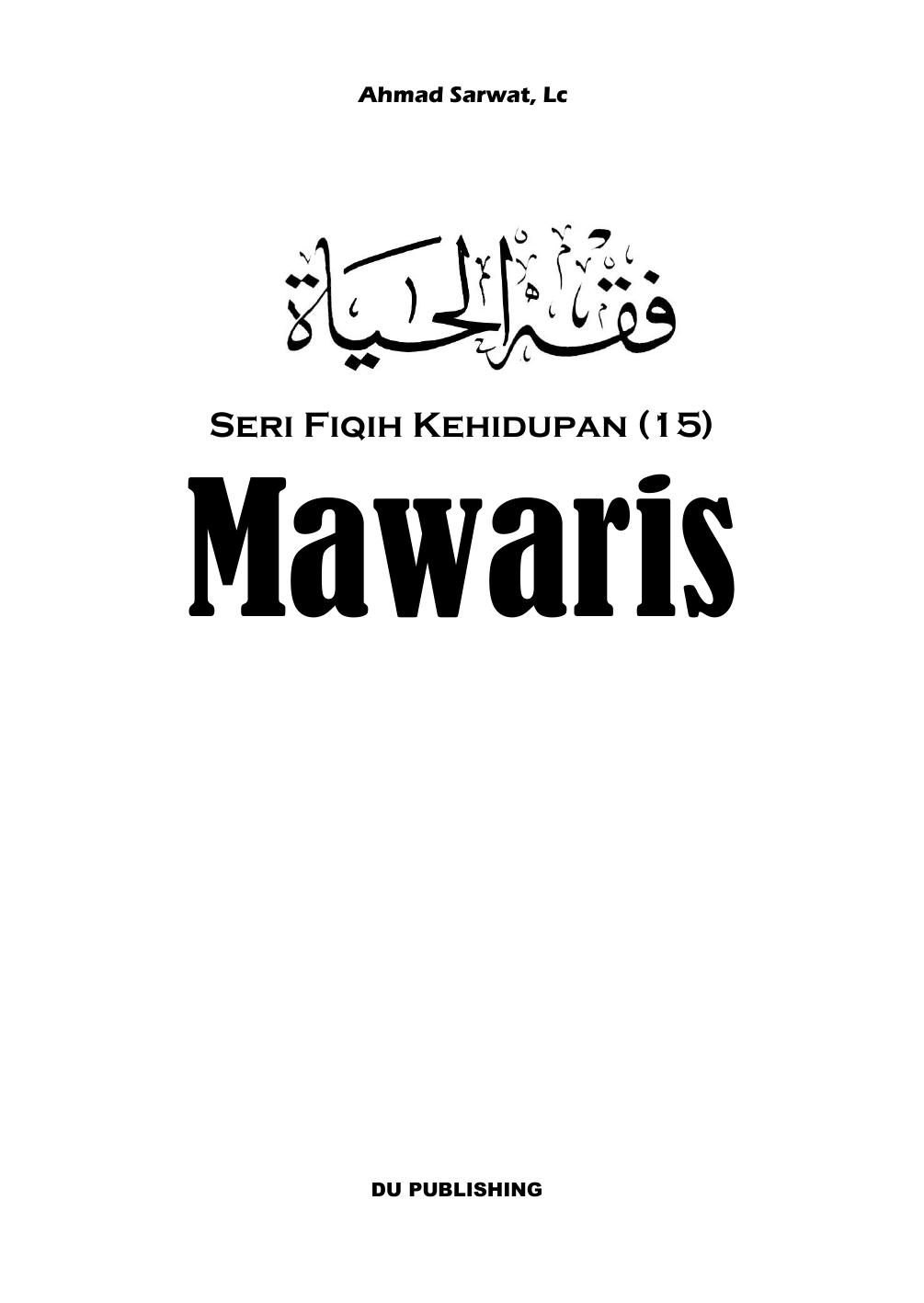 Microsoft Word - 15-mawaris.doc