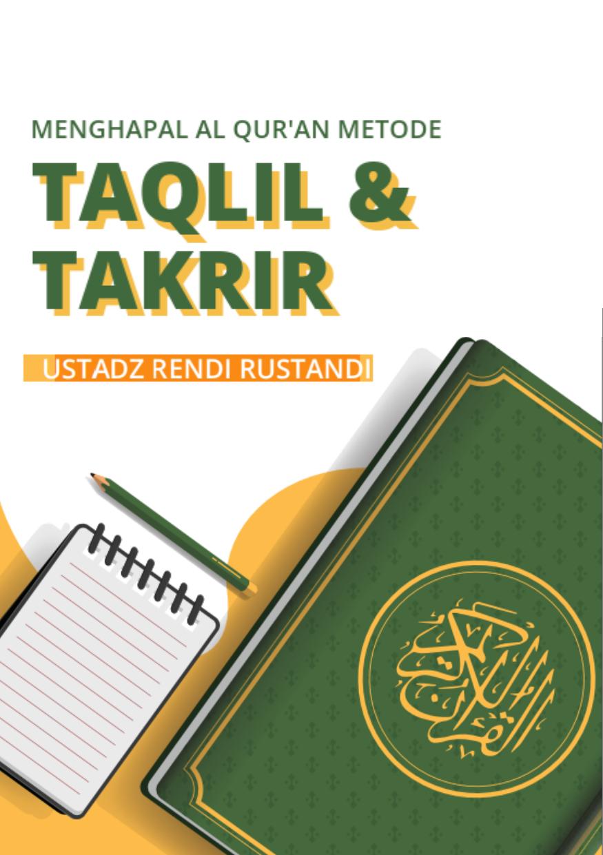Salinan 626) MENGHAPAL QURAN METODE TAQLIL & TAKRIR