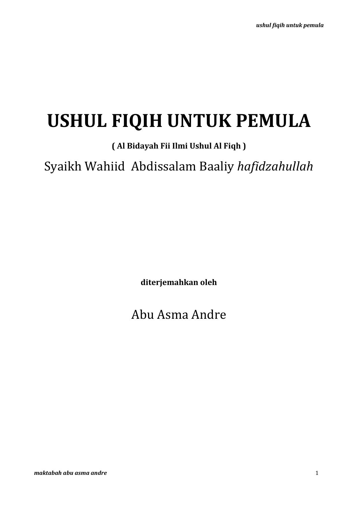 Salinan 435) Ushul Fiqh Wahid Baali