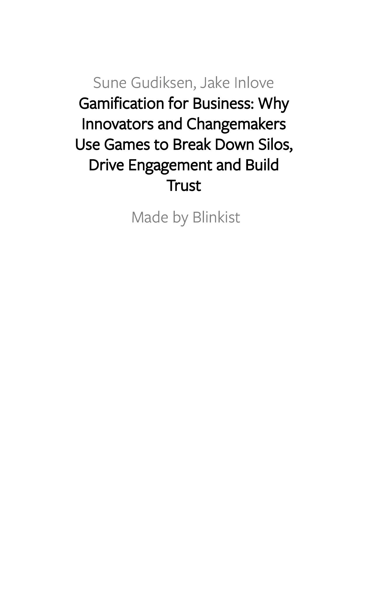 Gamification for Business by Blinkist