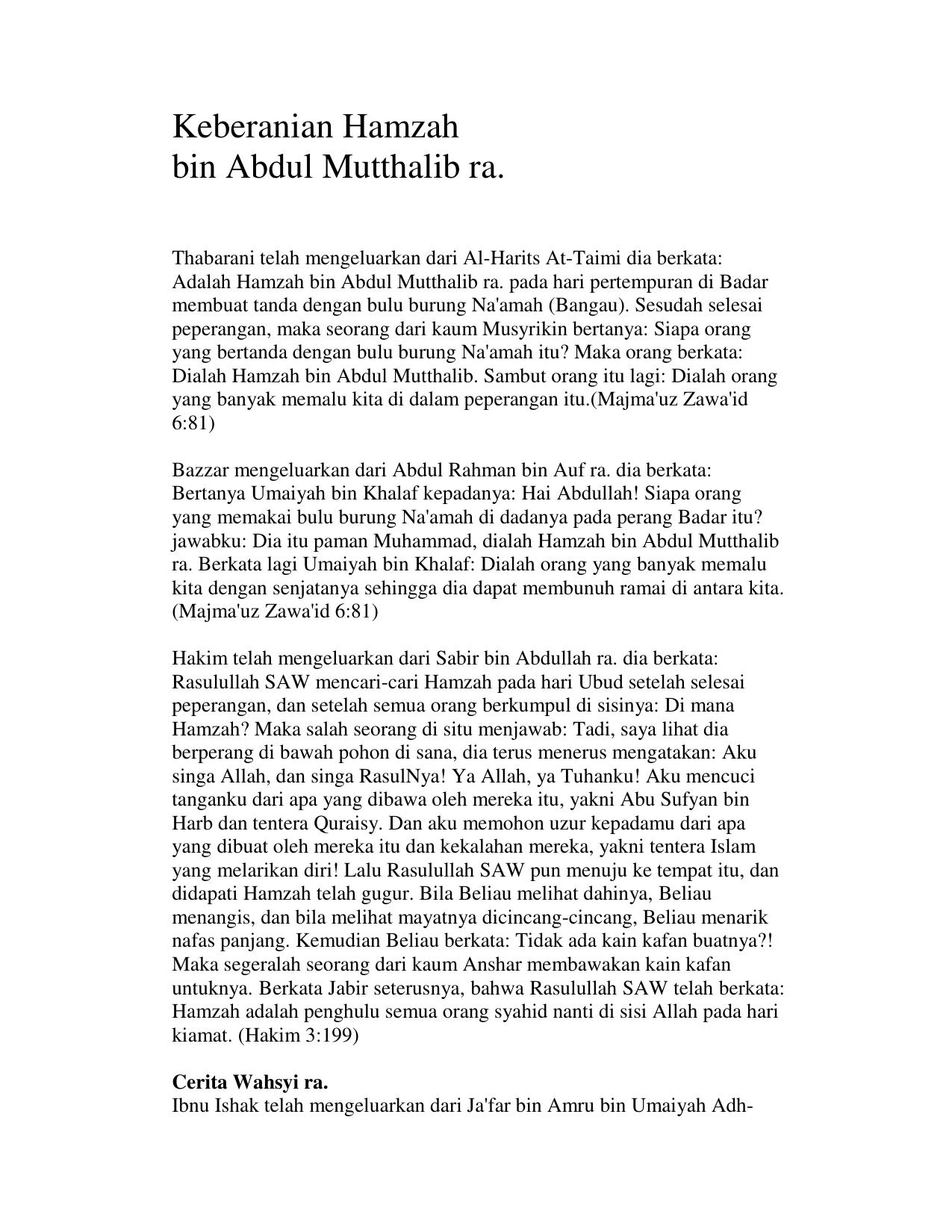 Microsoft Word - Keberanian Hamzah bin Abdul Mutthalib.doc