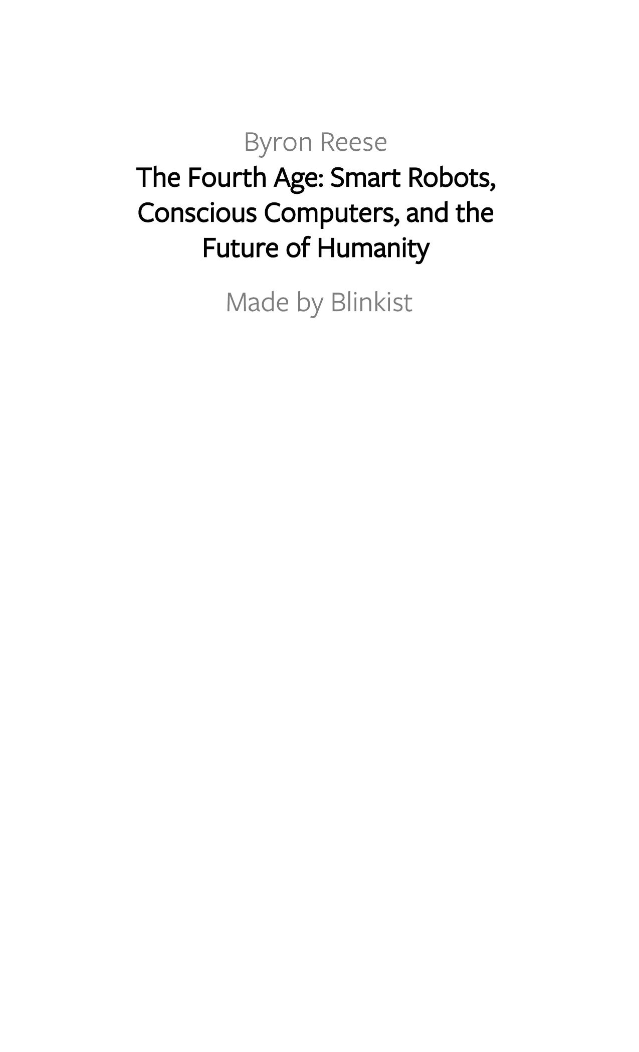 The Fourth Age by Blinkist