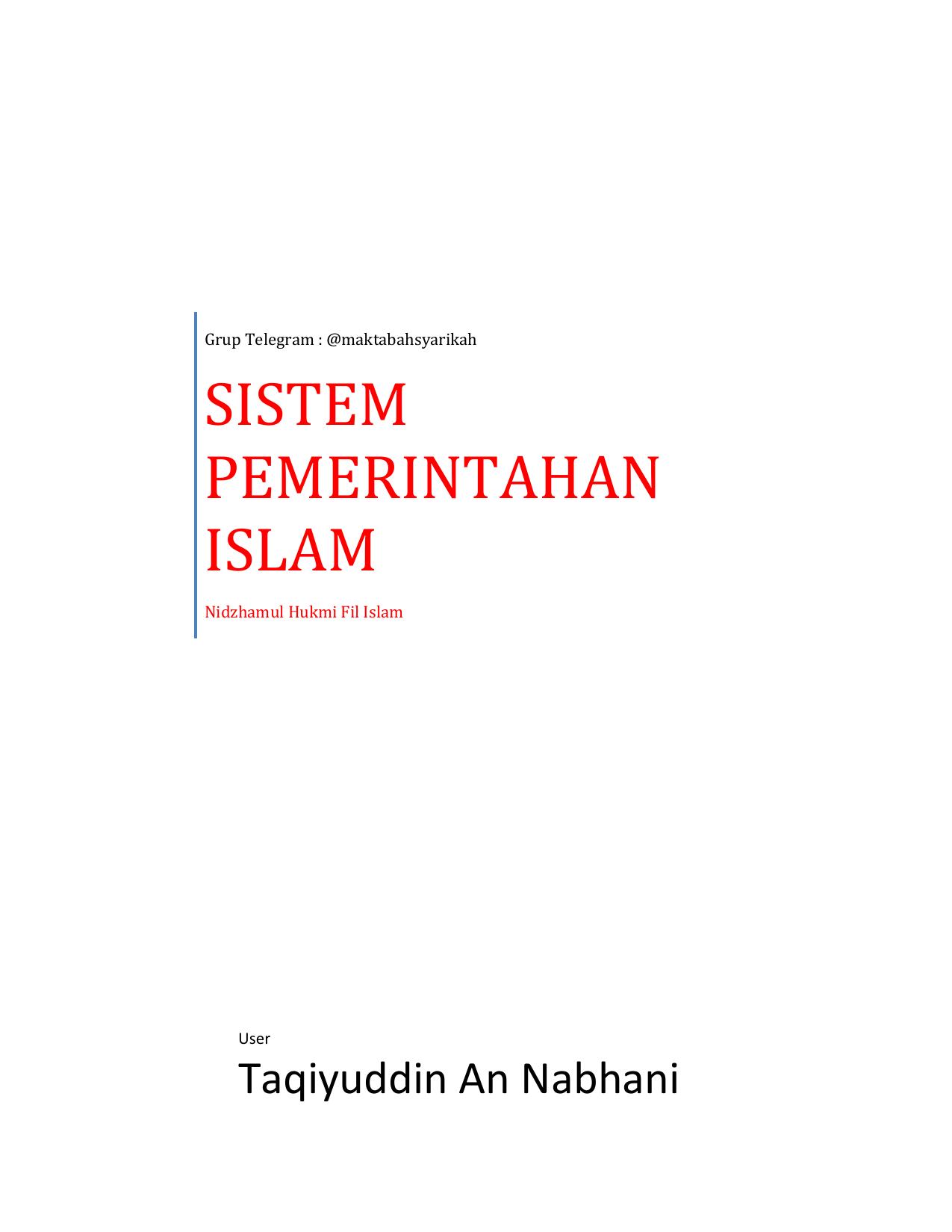 Salinan 1.567) Sistem Pemerintahan Islam