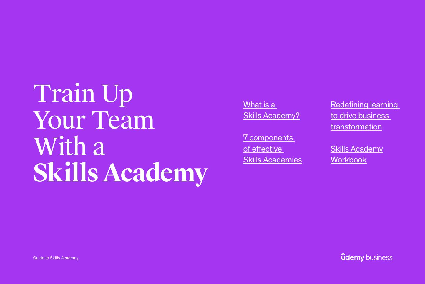Udemy Train Up With a Skills Academy Guide
