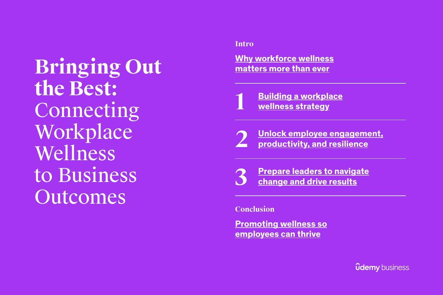 Udemy Connecting Workplace Wellness Business Outcomes
