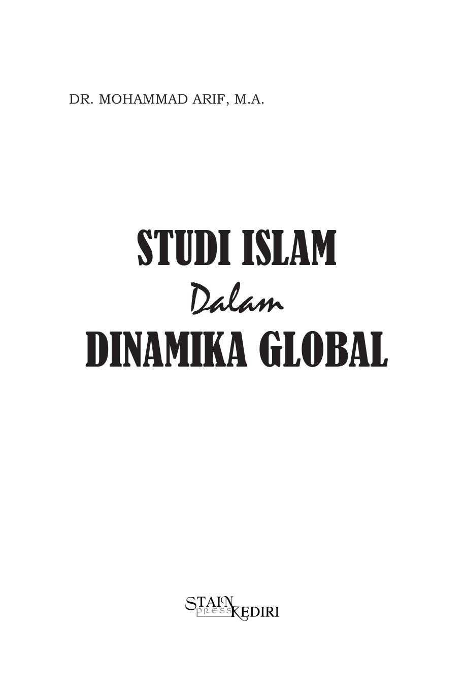 Salinan 884) Studi Islam dalam Dinamika Global