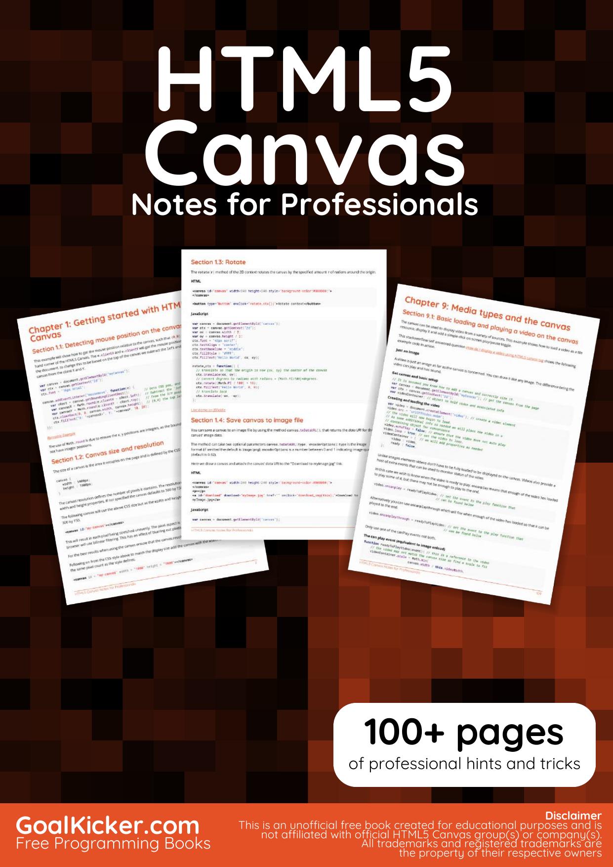 HTML5 Canvas Notes for Professionals