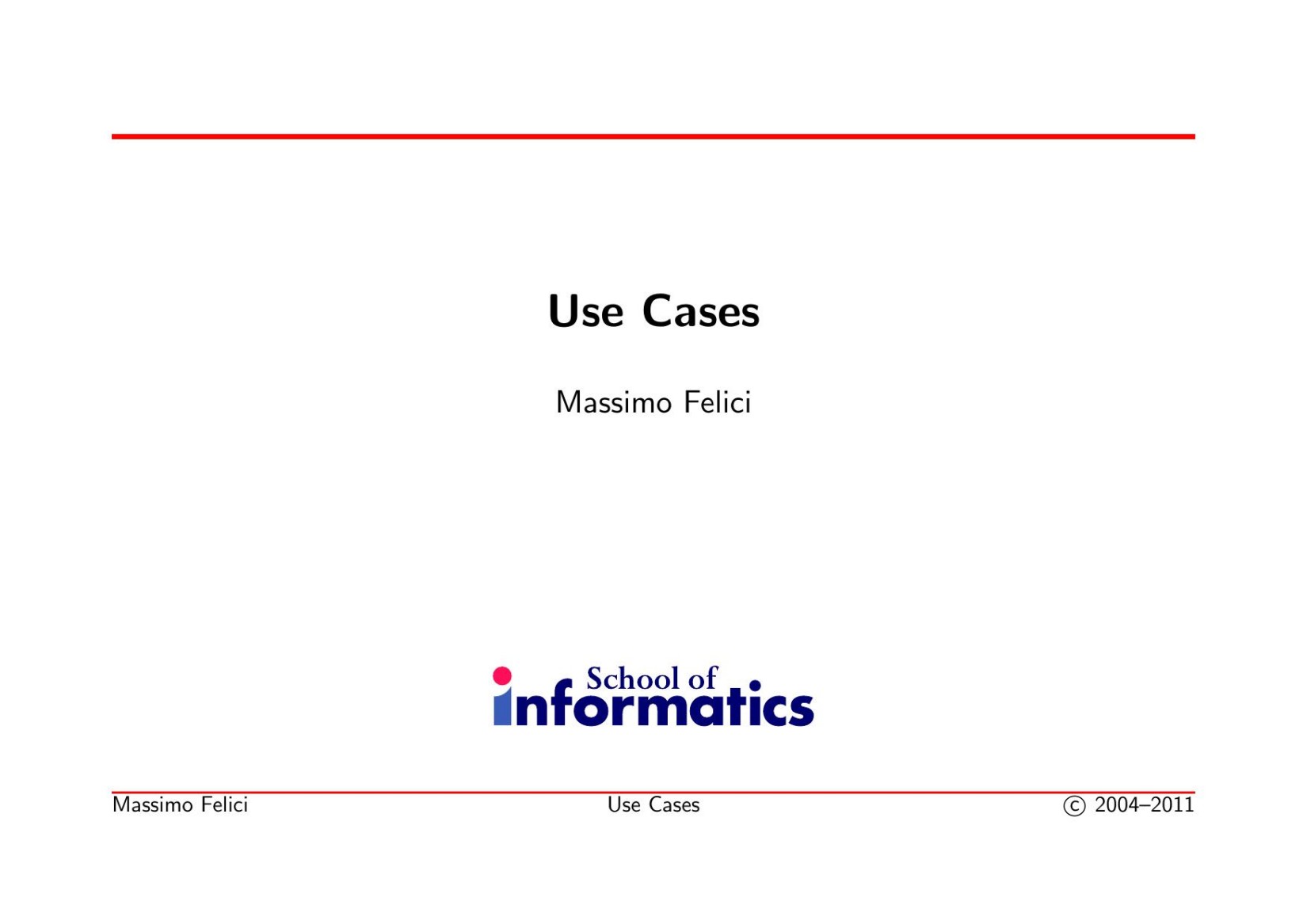 Use Case notes
