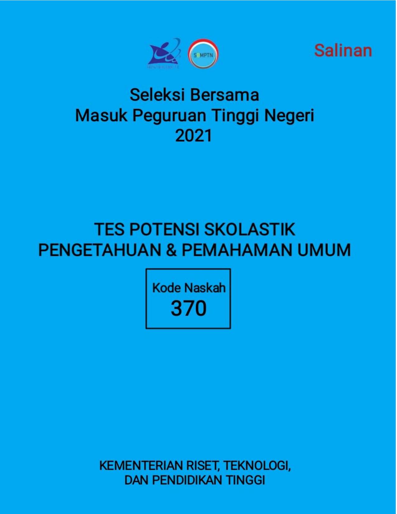 SOAL ASLI DAN PEMBAHASAN SBMPTN 2021 TPS-PENGETAHUAN DAN PEMAHAMAN UMUM (SFILE.MOBI)