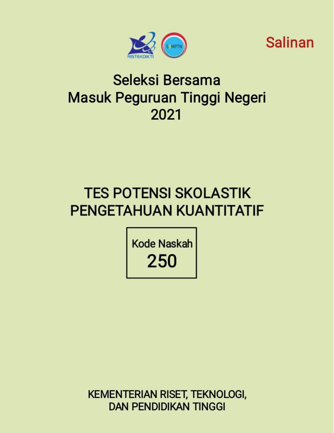 SOAL ASLI DAN PEMBAHASAN SBMPTN 2021 TPS-PENGETAHUAN KUANTITATIF (SFILE.MOBI)
