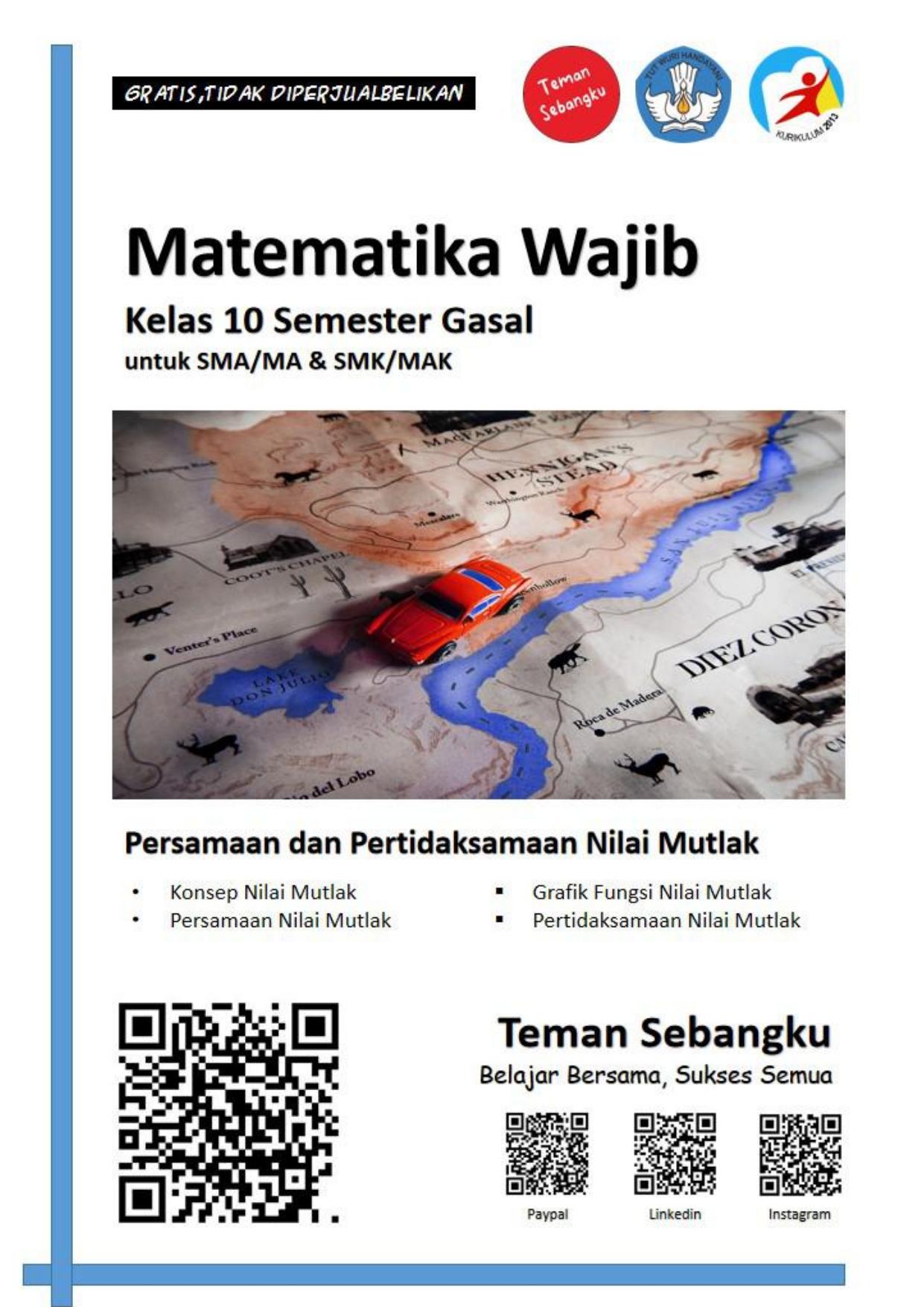 PERSAMAAN DAN PERTIDAKSAMAAN NILAI MUTLAK 1