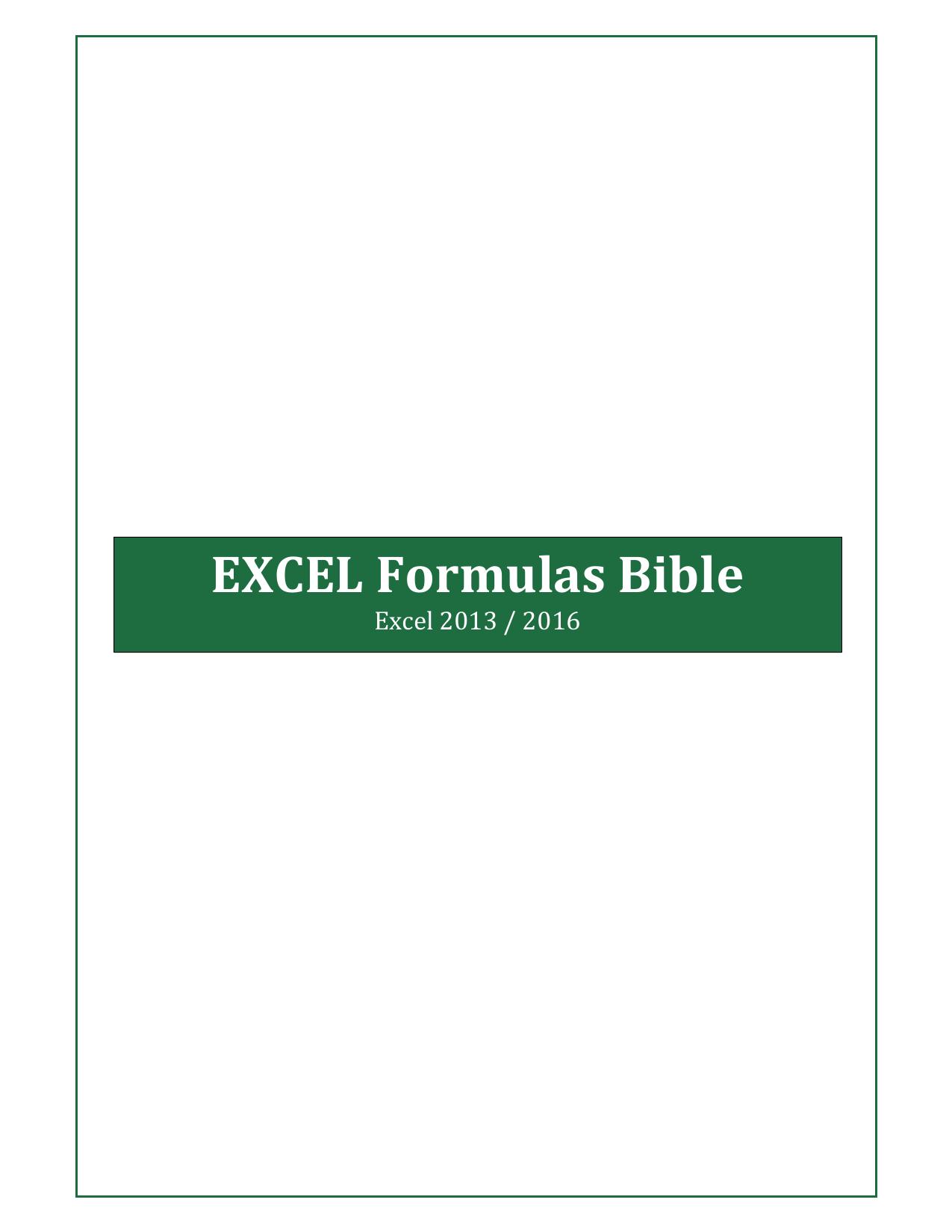 Excel Formulas Bible 1641943459