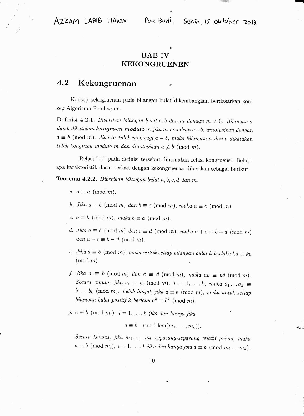 Modul Teori Bilangan Pak Budi