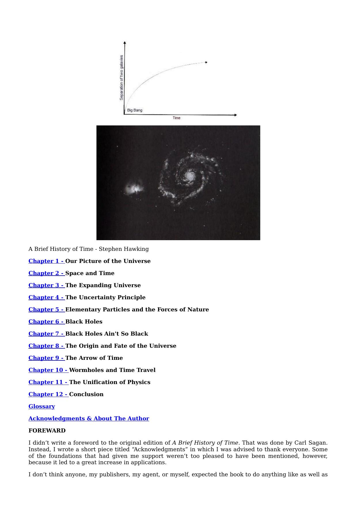 A Brief History of Time From the Big Bang to Black Holes by Hawking