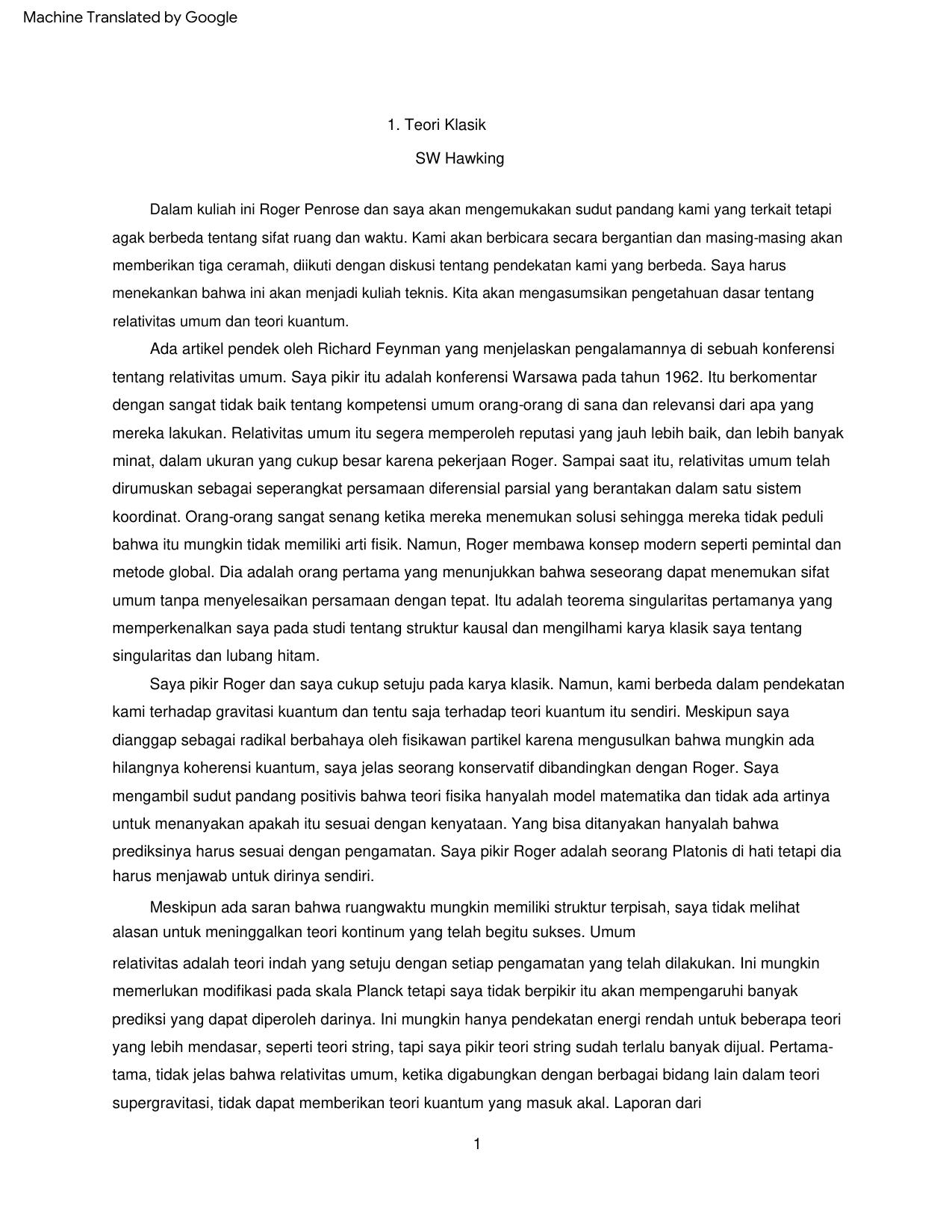 (New in Paper) Stephen Hawking, Roger Penrose