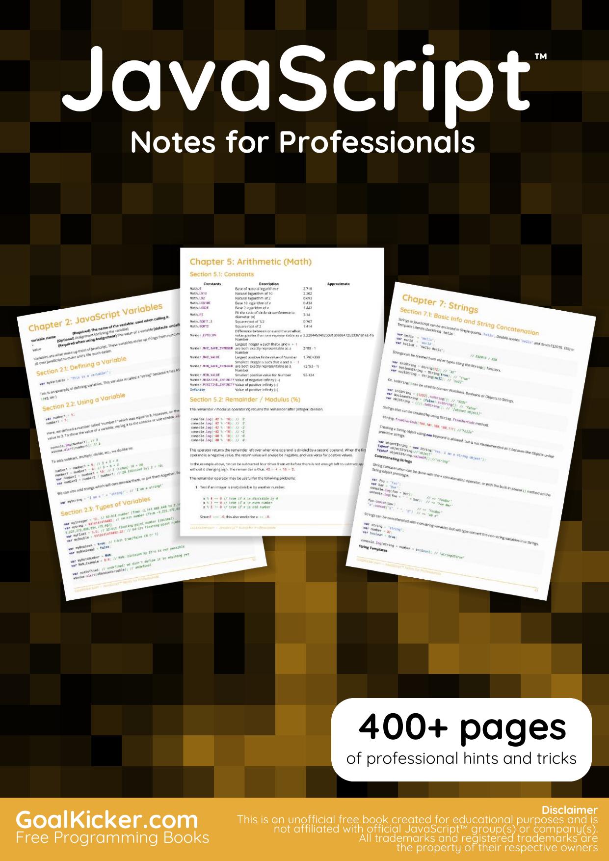 JavaScript Notes for Professionals