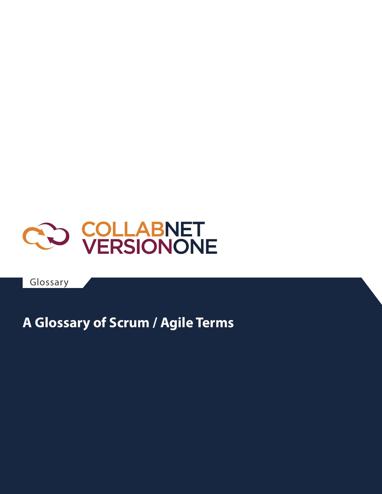 CollabNet glossary scrum agile terms